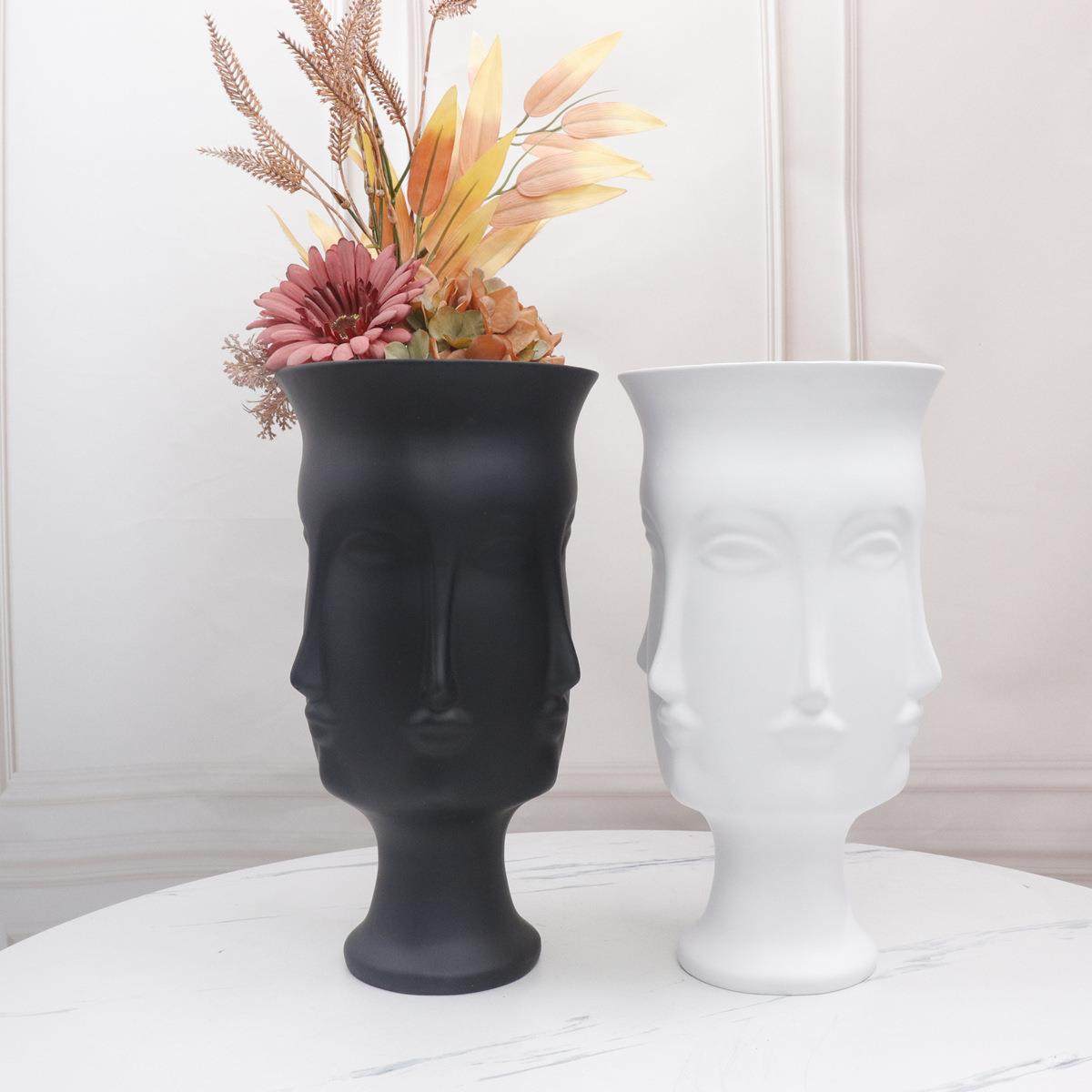 北欧风格创意简约人脸树脂花瓶摆件家居软装饰品客厅样板间摆设,鲜花速递/花卉仿真/绿植园艺,割草机/草坪机,淘宝优惠券,粉丝福利购,淘宝优惠卷