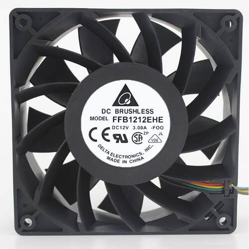 台达DELTA FFB1212EHE 12CM 12038 200CFM 12V 3A大风量散热风扇