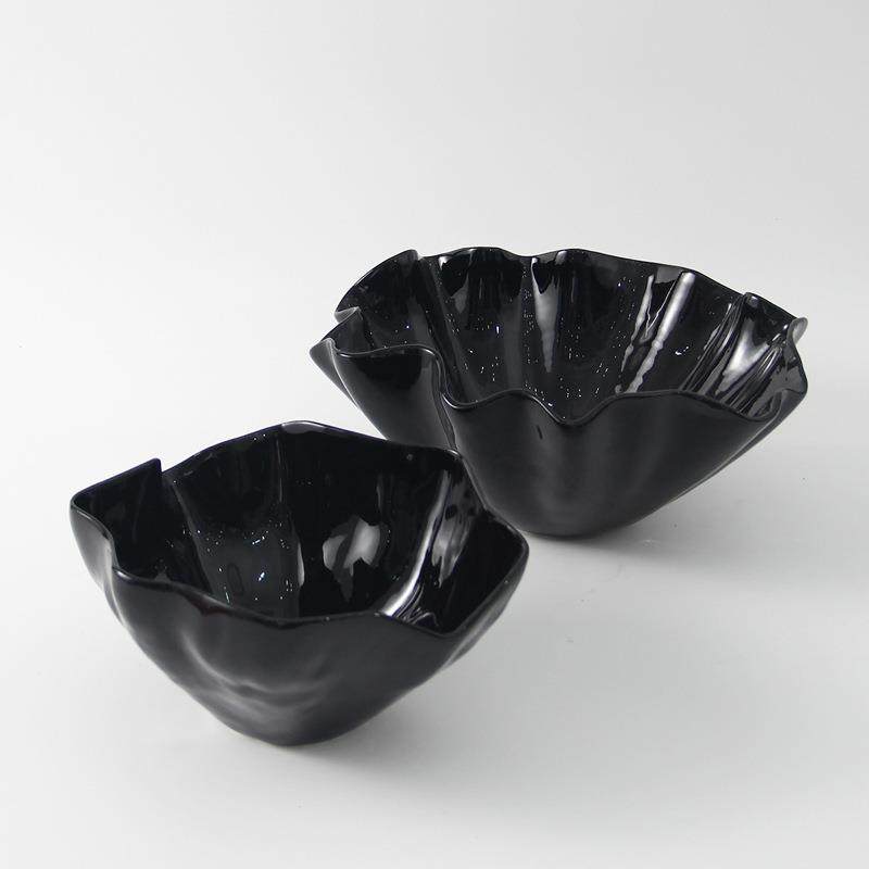 简约现代创意陶瓷花瓶家居样板间亮色荷叶边果盘插花器软装摆设品,鲜花速递/花卉仿真/绿植园艺,割草机/草坪机,淘宝优惠券,粉丝福利购,淘宝优惠卷