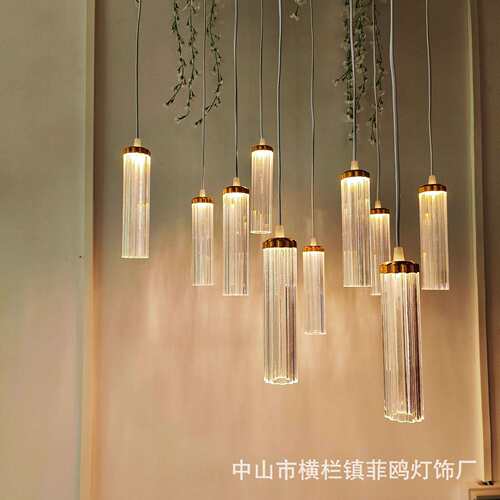 新款婚庆道具10头亚克力发光梅花管吊灯舞台布置 婚礼吊顶装饰灯