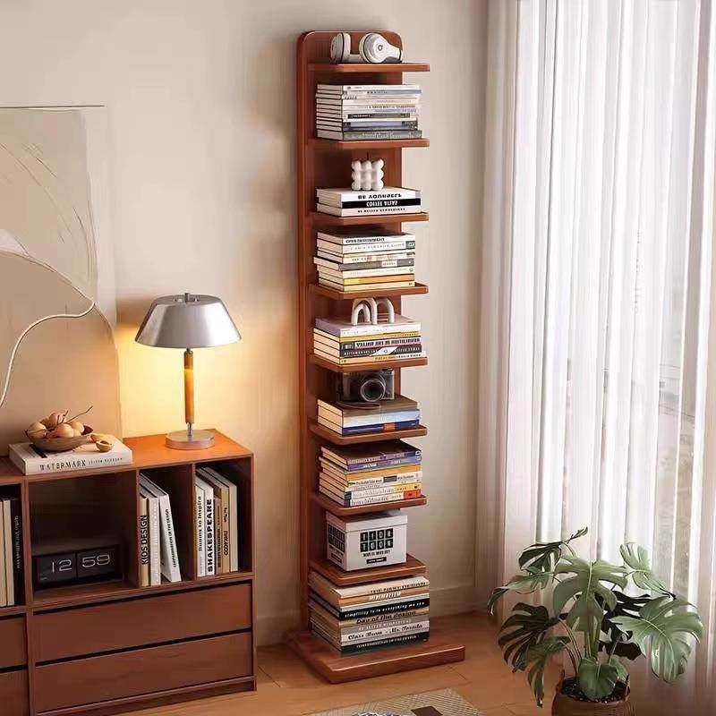 实木书架落地多层置物架客厅中古风立式靠墙收纳架窄柜书柜展示架,鲜花速递/花卉仿真/绿植园艺,割草机/草坪机,淘宝优惠券,粉丝福利购,淘宝优惠卷