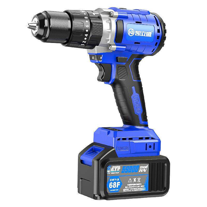 霸王钻13毫米无刷手电钻大功率充电转锂电冲击多功能通用大亿电池