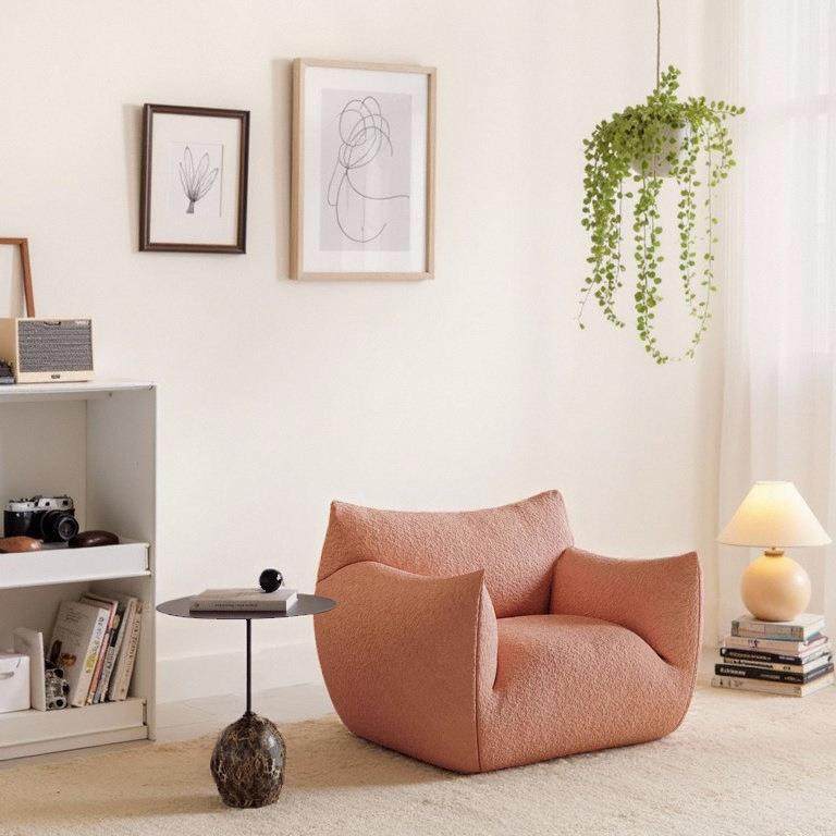 奶油风单人沙发家用单人椅沙发厅家用意式极简休闲沙发转椅羊Tω,鲜花速递/花卉仿真/绿植园艺,割草机/草坪机,淘宝优惠券,粉丝福利购,淘宝优惠卷