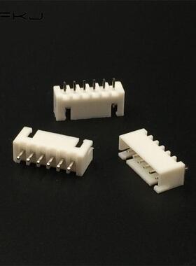 厂家直供XH-6A针座 2.54mm间距6P直针白色连接器 2.54 6in接插件