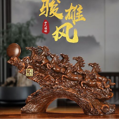 八骏雄风马摆件办公室玄关酒柜家居装饰品店铺开业送礼礼品