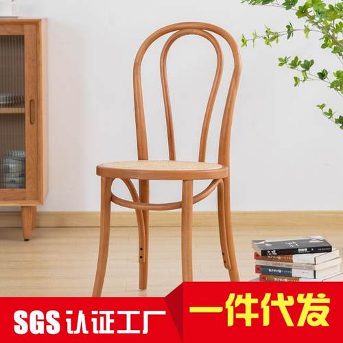 曲木餐椅18号椅咖啡圆背藤椅法式复古酒店茶室thonet桑纳索耐特椅
