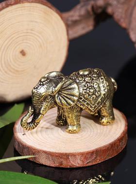 铜象摆件纯铜吉祥水象大象吉祥如意家居装饰 茶具 纯铜茶宠