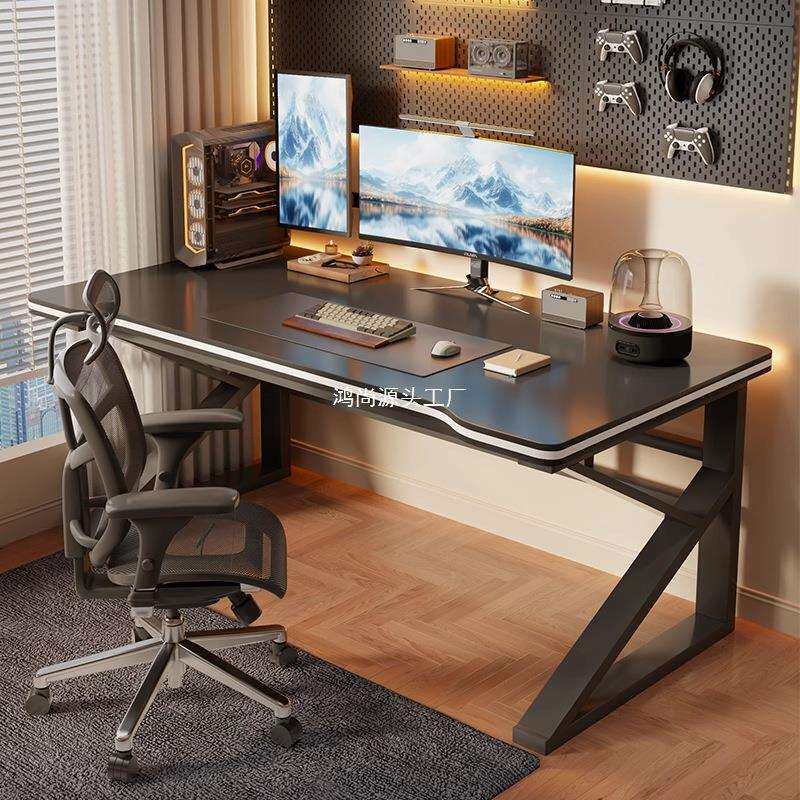 实木电脑桌台式办公桌卧室学生家用写字书桌电竞桌简易桌子工作台