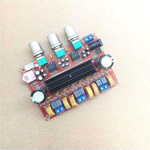2.1声道数字功放板 12V-24V宽电压 TPA3116D2 2*50W+100带外壳