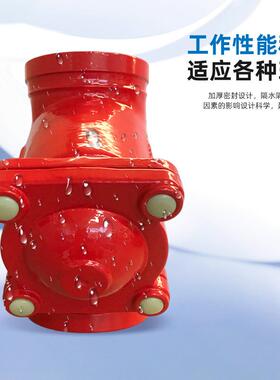 红色Y型 球墨铸铁 GL83H-16Q型号沟槽过滤器 阀门 厂家直供沟槽式