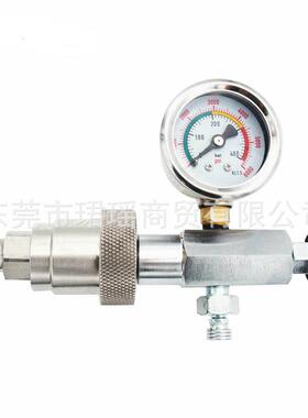跨境消防瓶手紧充气接头scba CGA347，充气阀带60厘米DN2软管
