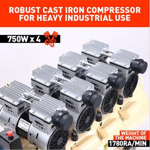 240V 静音空压机木工空气压缩机喷漆型气泵220V 100L 空压机