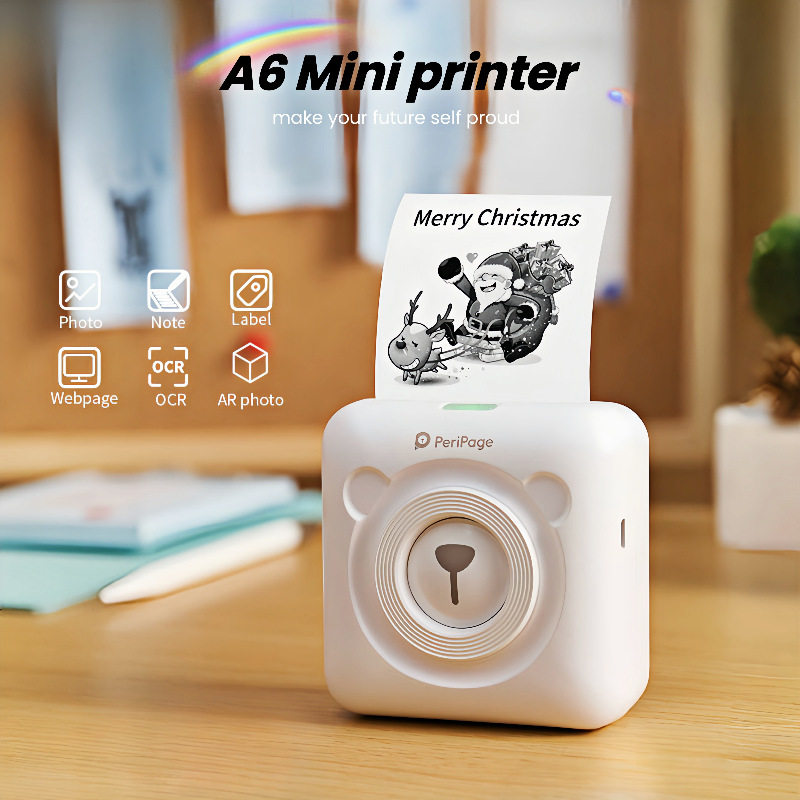 PeriPage爱立熊A6迷你蓝牙便携热敏打印机学生错题作业无墨打印机,数码相机/单反相机/摄像机,拍立得/一次成像/即刻成像,淘宝优惠券,粉丝福利购,淘宝优惠卷