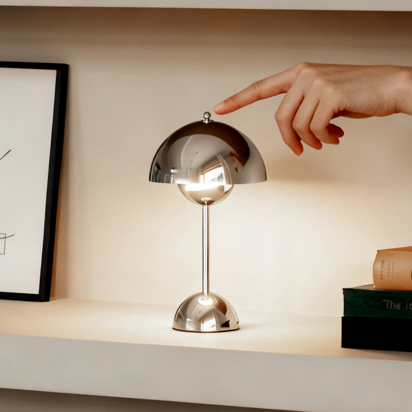 丹麦花苞台灯充电无线可移动简约客餐厅触摸调光VP9床头氛围台灯,家装灯饰光源,装饰台灯,淘宝优惠券,粉丝福利购,淘宝优惠卷