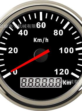 85mm针脚安装脉冲速度表200km/h 120km/h 螺纹连接车船改装通用