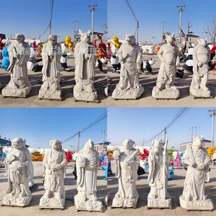 石雕十二生肖守护神 花岗岩兽首人身雕塑 陵园墓道口公园广场景观