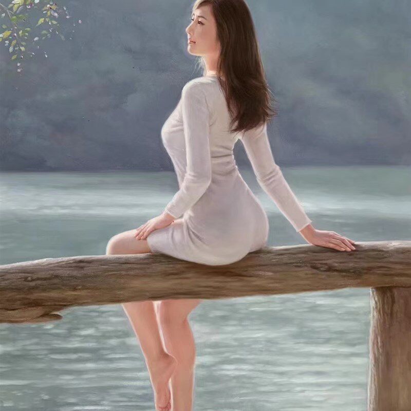 手绘油画精品肖像画风景画宠物照片来图定制客厅玄关装饰画墙挂画
