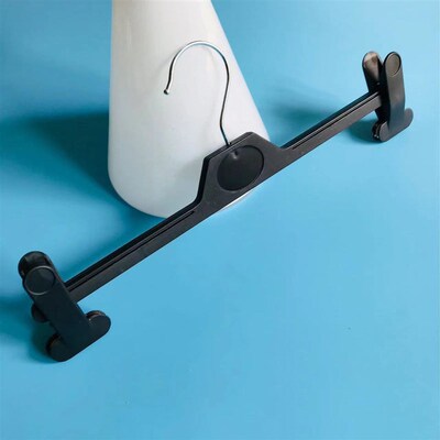 商超展示裤夹防滑无痕裤架黑色裙夹子可移动塑料衣架家用晾晒36CM