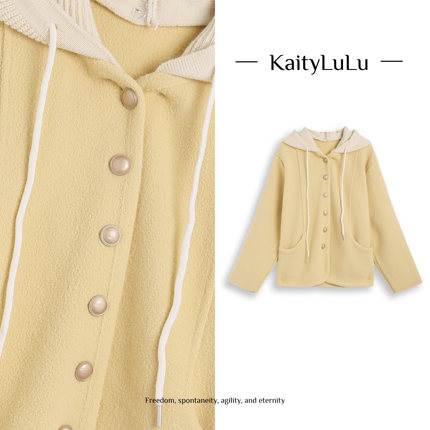 KaityLuLu【琉璃佳人】 可拆卸毛毛针织上衣KL1220D041