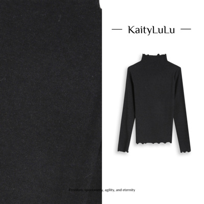 KaityLuLu【高智姐感】 简约木耳边打底上衣KL1220X145