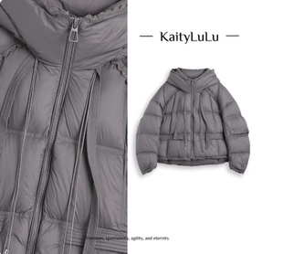 KaityLuLu 蕾丝拼接连帽拉链外套KL1220L012 皎皎初心