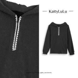 KaityLuLu 百搭撞色连帽上衣KL1220C071 薄幕之时