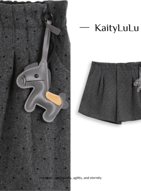 KaityLuLu【极简从绒】 气质松紧腰尼子短裤KL1220X126
