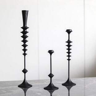 现代极简几何烛台摆件高级氛围感家居玄关客厅桌面艺术蜡烛台饰品