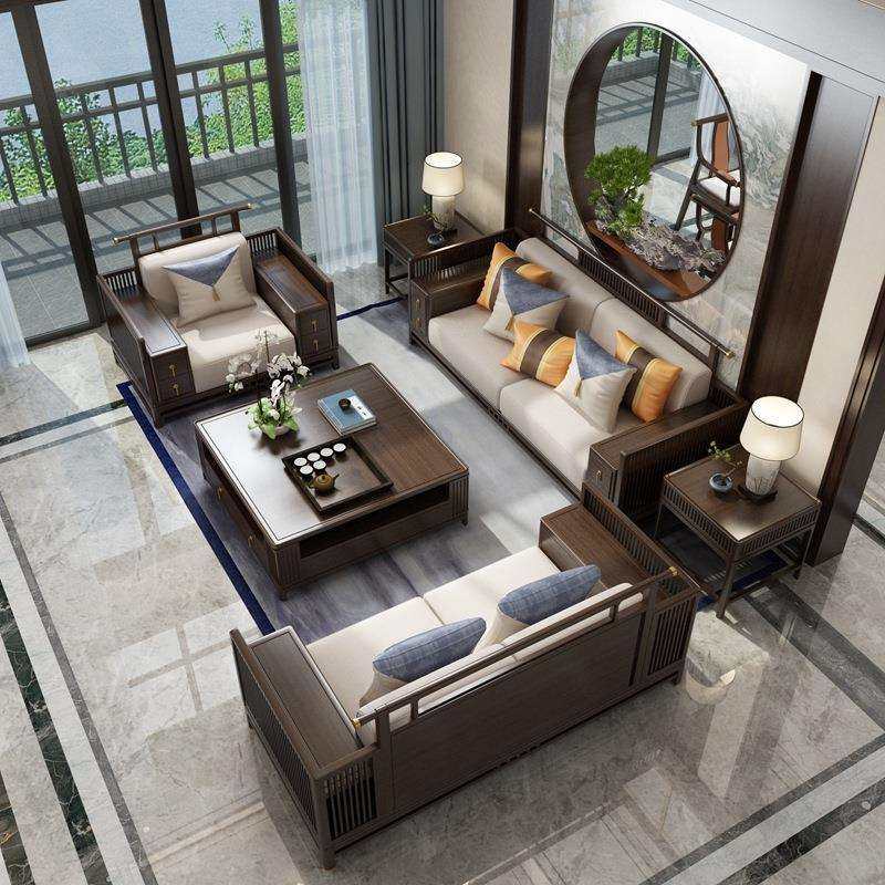 新中式全实木沙发组合别墅客厅乌金木沙发现代简约中国风家具,鲜花速递/花卉仿真/绿植园艺,割草机/草坪机,淘宝优惠券,粉丝福利购,淘宝优惠卷