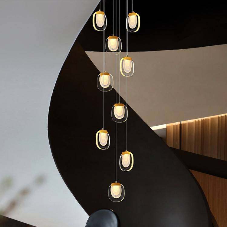 轻奢楼梯长吊灯餐厅吧台水晶灯具螺旋长形单头三头别墅复式过道,家装灯饰光源,LOFT/复式住宅/楼梯吊灯,淘宝优惠券,粉丝福利购,淘宝优惠卷