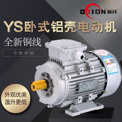 三相铝壳电机2级YS63/71/80 12/22/32 180/250/370/550/750/1100W
