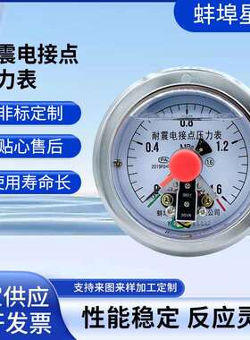 厂家供应 YNXC100ZT30VADC24V油压液压 轴向带边耐震电接点压力表