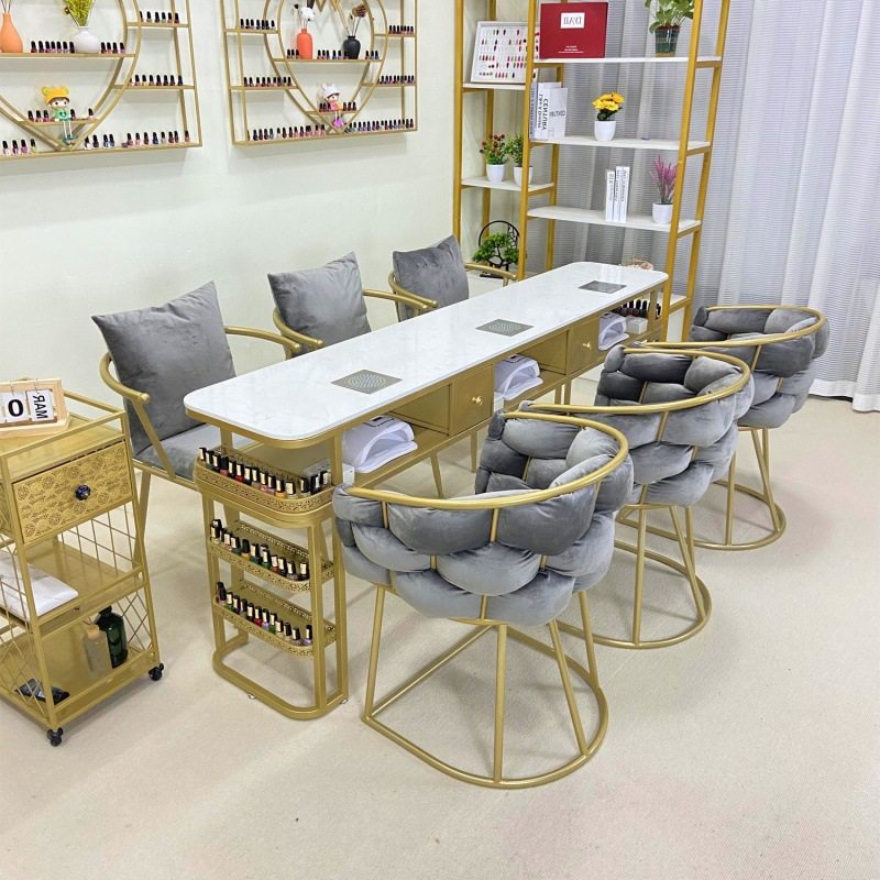 网红轻奢美甲美睫吸尘器美甲台双人套装美甲桌子美甲店桌椅一整套,商业/办公家具,美甲台,淘宝优惠券,粉丝福利购,淘宝优惠卷