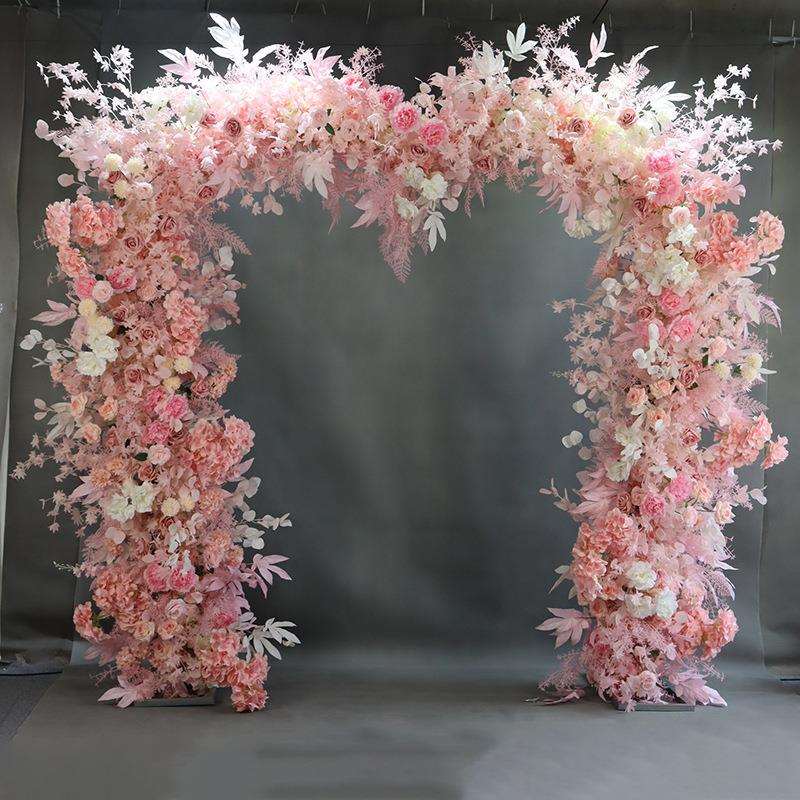 婚庆半心形花艺婚礼现场装饰仿真花求婚告白订婚仪式布置爱心架子