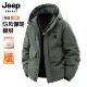 加厚棉袄子加大码 JEEP 连帽外套 棉服冬季 新款 SPIRIT工装 棉衣男士