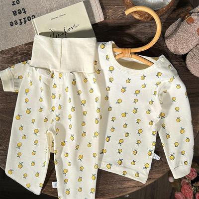 纯棉a类小月龄宝宝睡衣春秋冬女童家居服婴儿保暖内衣套装婴幼儿