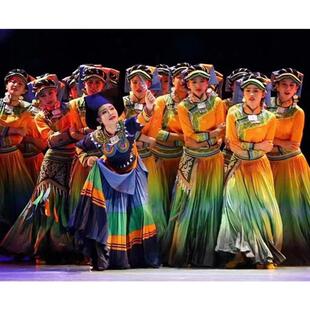 新款彝族舞蹈服装女阿嬷的故事哈尼彝族舞蹈少数民族开场舞大摆裙