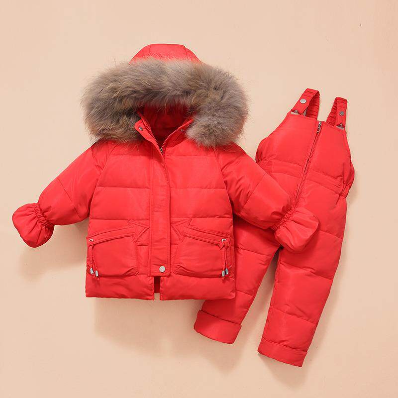 2026新款宝宝羽绒服套装婴儿幼童冬季加厚套装短款男童女童羽