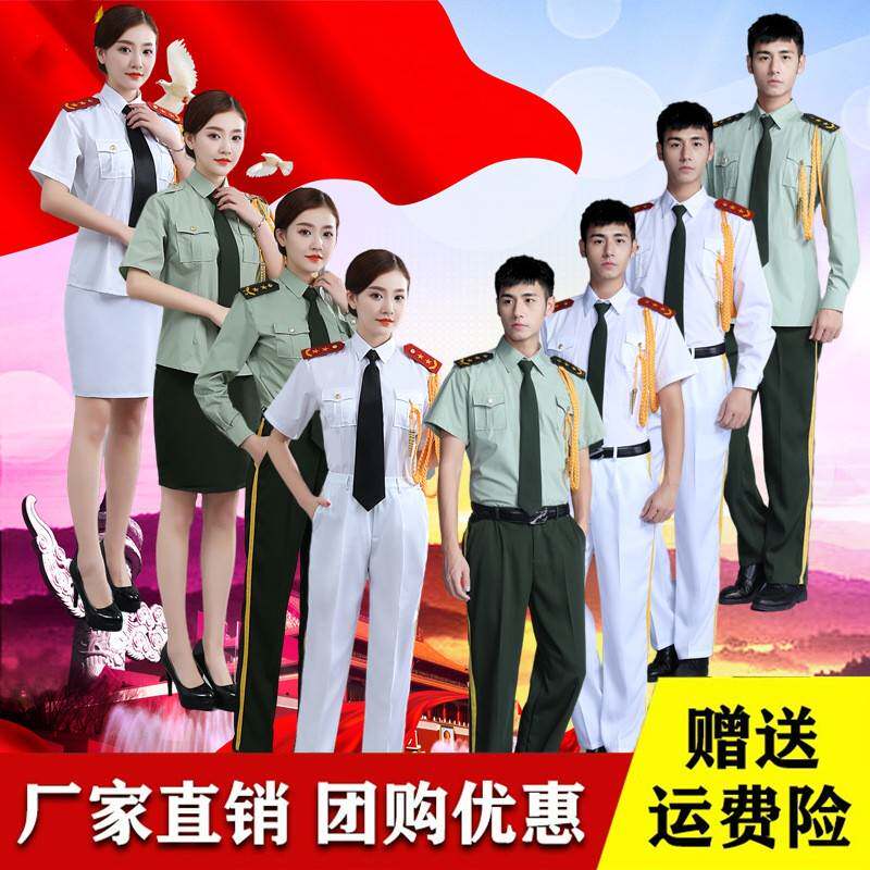 2026新款升旗手服装学生仪仗队礼服军鼓乐队文工合唱团演出服男女