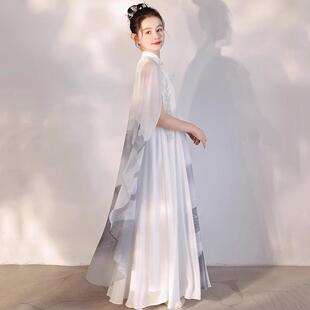 2026新款古筝演出服女童朗诵比赛冬季合唱舞蹈服装中国风二胡