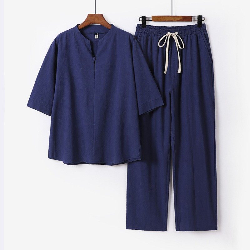 2026新款八段锦太极练功服男套装薄款禅修服大码唐装汉服国风,男装,休闲运动套装,淘宝优惠券,粉丝福利购,淘宝优惠卷