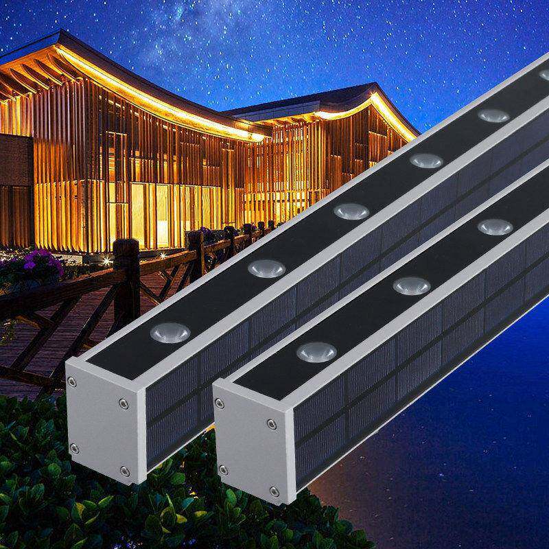 LED太阳能洗墙灯免布线户外防水射灯室外招牌外墙桥梁亮化照明灯