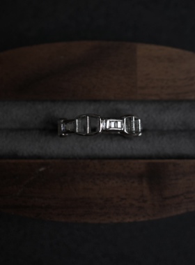 ZEROKO冰糖光圈D字母戒指女小众个性开口可调节食指戒微镶指环