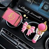 美少女八音盒车载香薰香水汽车出风口装 饰香氛车内饰品摆件扩香石