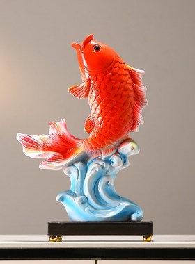 年年有余招财鱼锦鲤摆件办公室客厅酒柜电视柜装饰品乔迁新居礼品