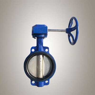 D371X-10/16ZB1 涡轮蜗杆传动蝶阀 对夹式蝶阀DN100 不锈钢板四氟