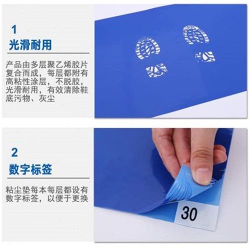 粘尘垫24*36粘尘地垫60*90防灰尘无尘室防静电脚踏胶垫洁净除尘垫