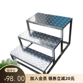 加宽平台新款 上市不锈钢凳登高二步梯脚踏台家用三步梯踏步台阶凳