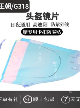 AVA王朝安全帽护目镜复古盔/G318饕餮全盔配件防雾贴电镀日夜通用