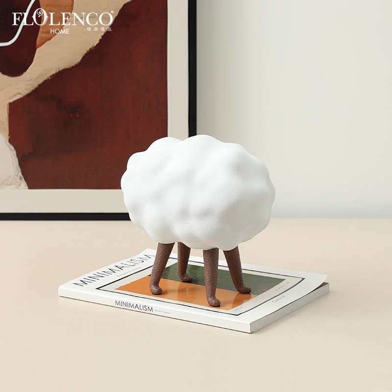 现代极简抽象动物卷卷羊可爱摆件展厅民宿客厅桌面创意家居装饰品,3C数码配件,其它配件,淘宝优惠券,粉丝福利购,淘宝优惠卷